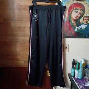 Disney Women´s Track Sweat Pants XL Tinkerbell Black/Pink Piping Pockets